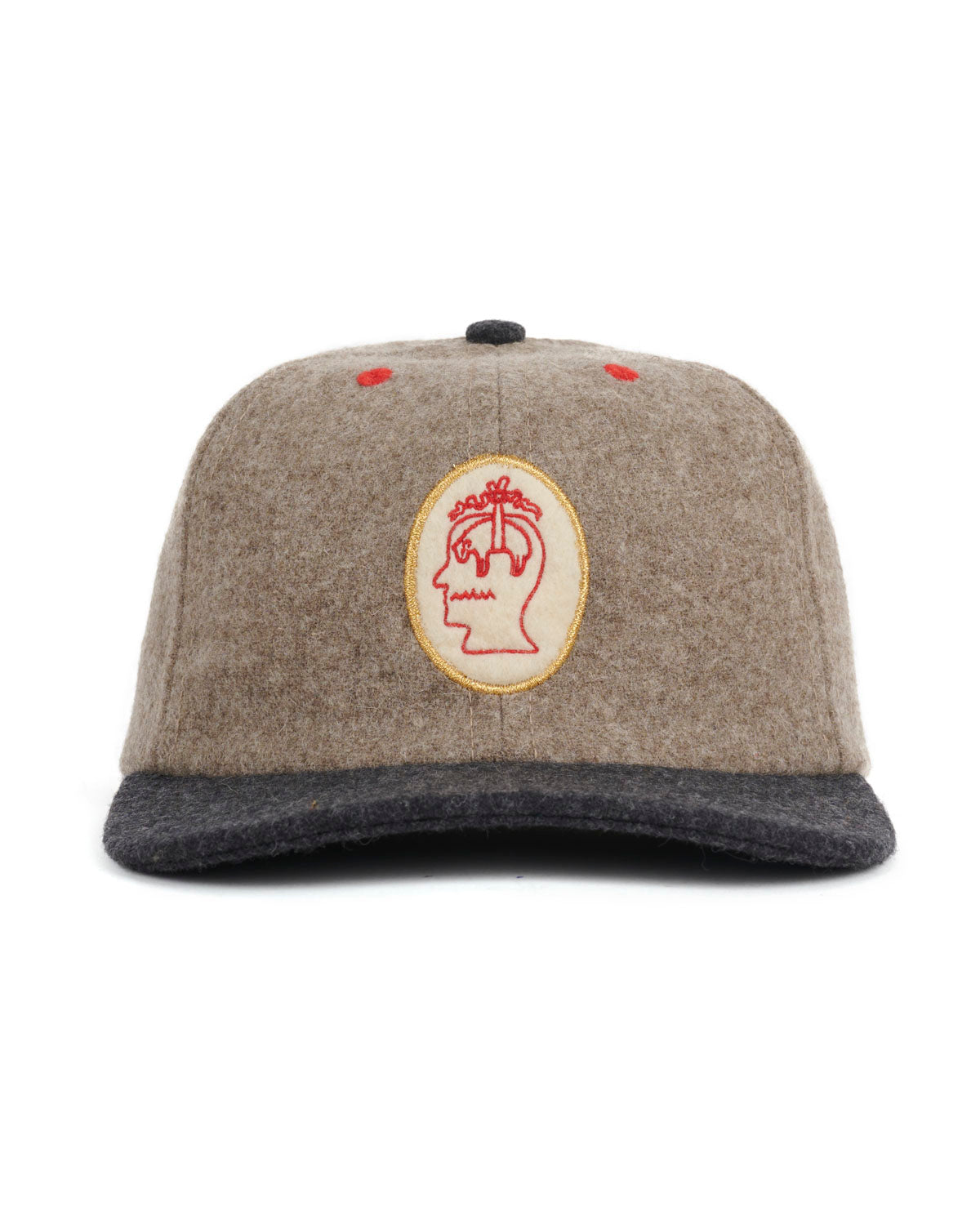 Brooks Brother California Wool Flannel Hat - Taupe/Grey
