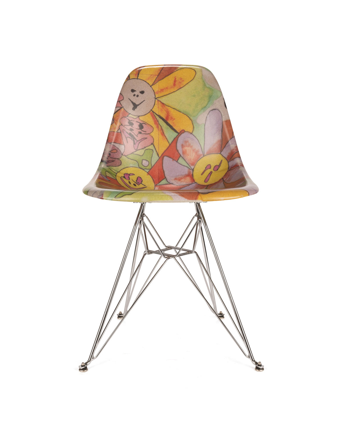 Brain Dead x Modernica Leomi Sadler "Puzzle Flowers Harvest" Case Study® Furniture Shell Chair - Multi