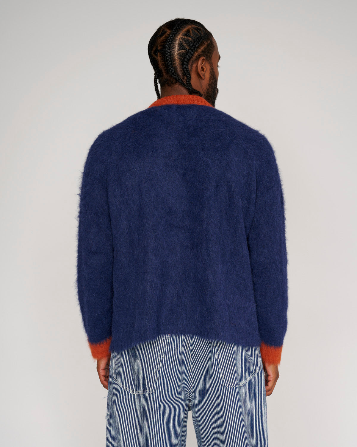 Brain Dead x NBA New York Knicks Alpaca Sweater - Navy