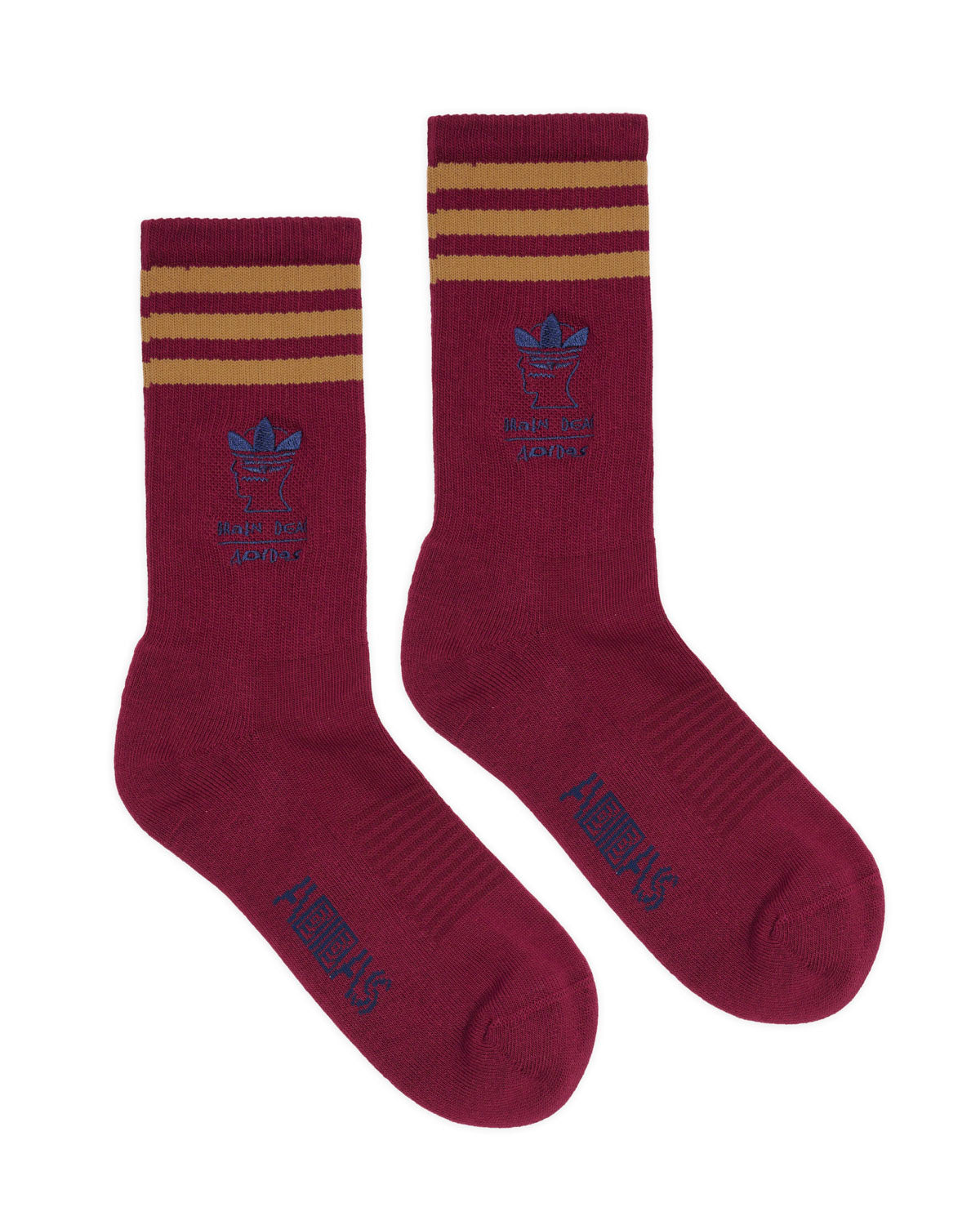 Brain Dead x Adidas Socks - Maroon