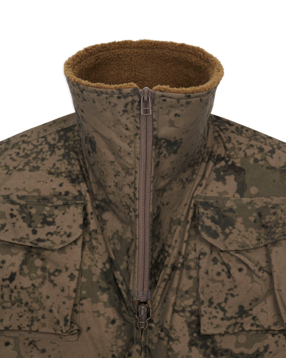 Brain Dead x South2 West8 Fleece Sleeve Tenkara Short Jacket - Grey