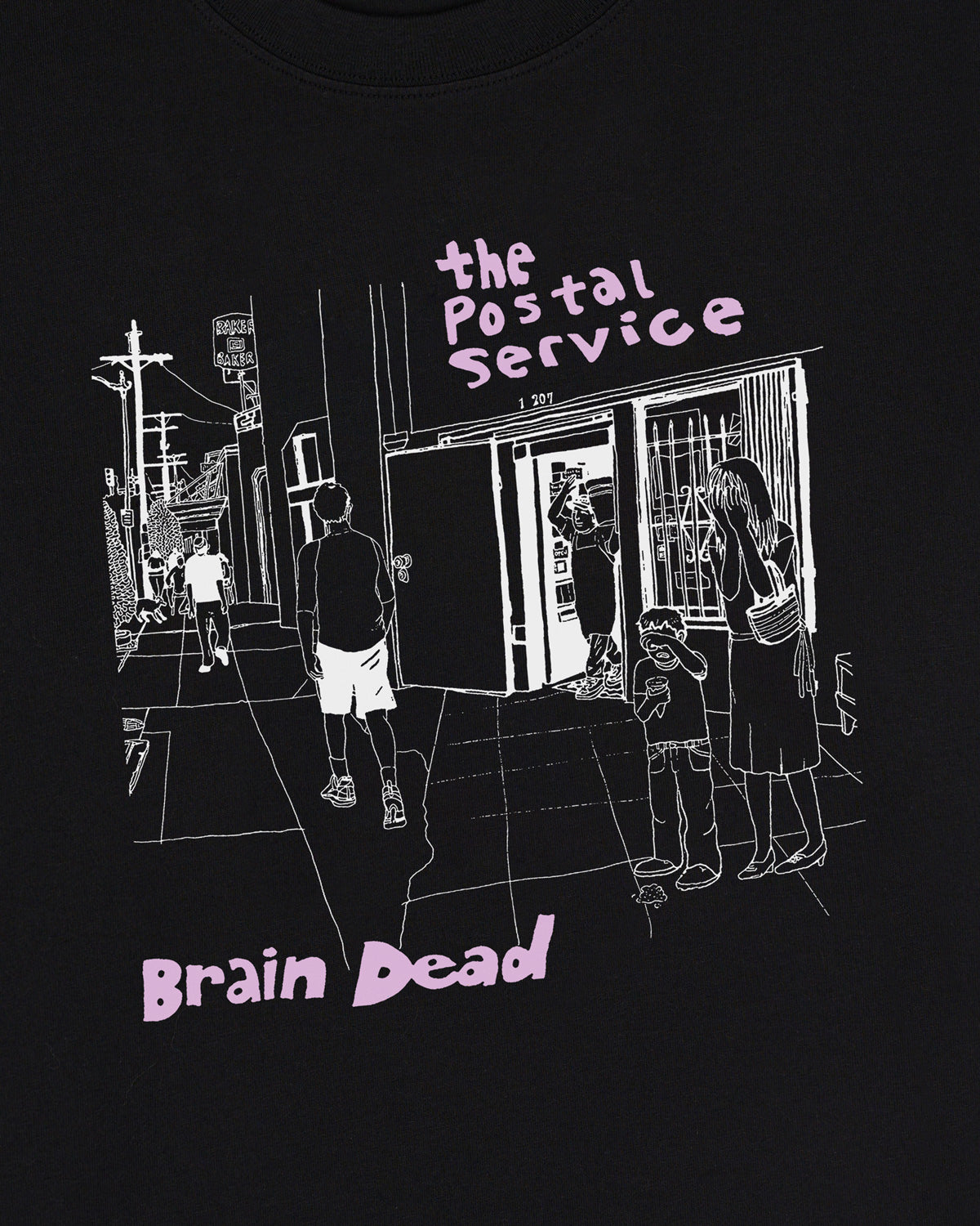 Brain Dead x The Postal Service T-shirt - Black
