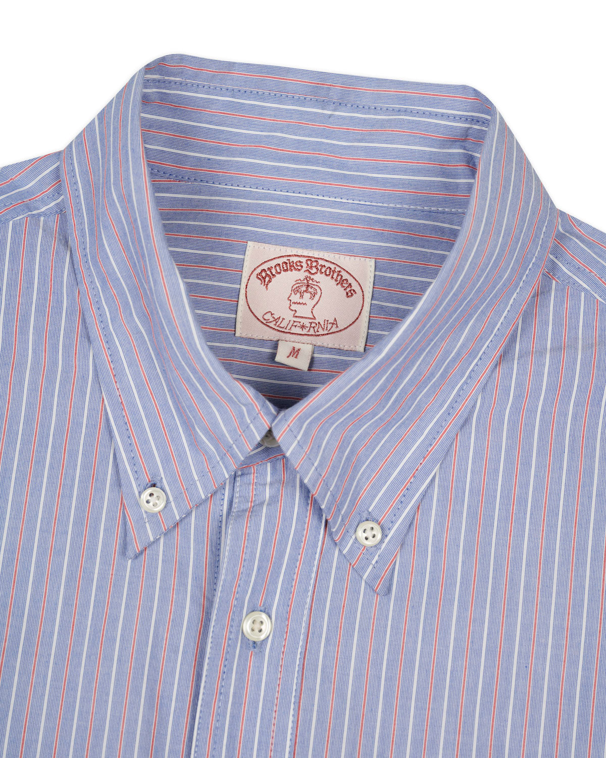 Brooks Brothers California Half Placket Oxford Button Up Shirt - Blue