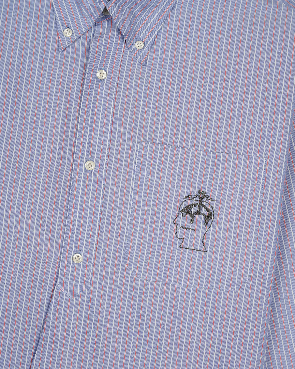 Brooks Brothers California Half Placket Oxford Button Up Shirt - Blue