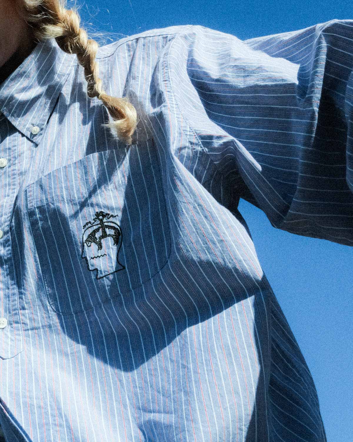 Brooks Brothers California Half Placket Oxford Button Up Shirt - Blue