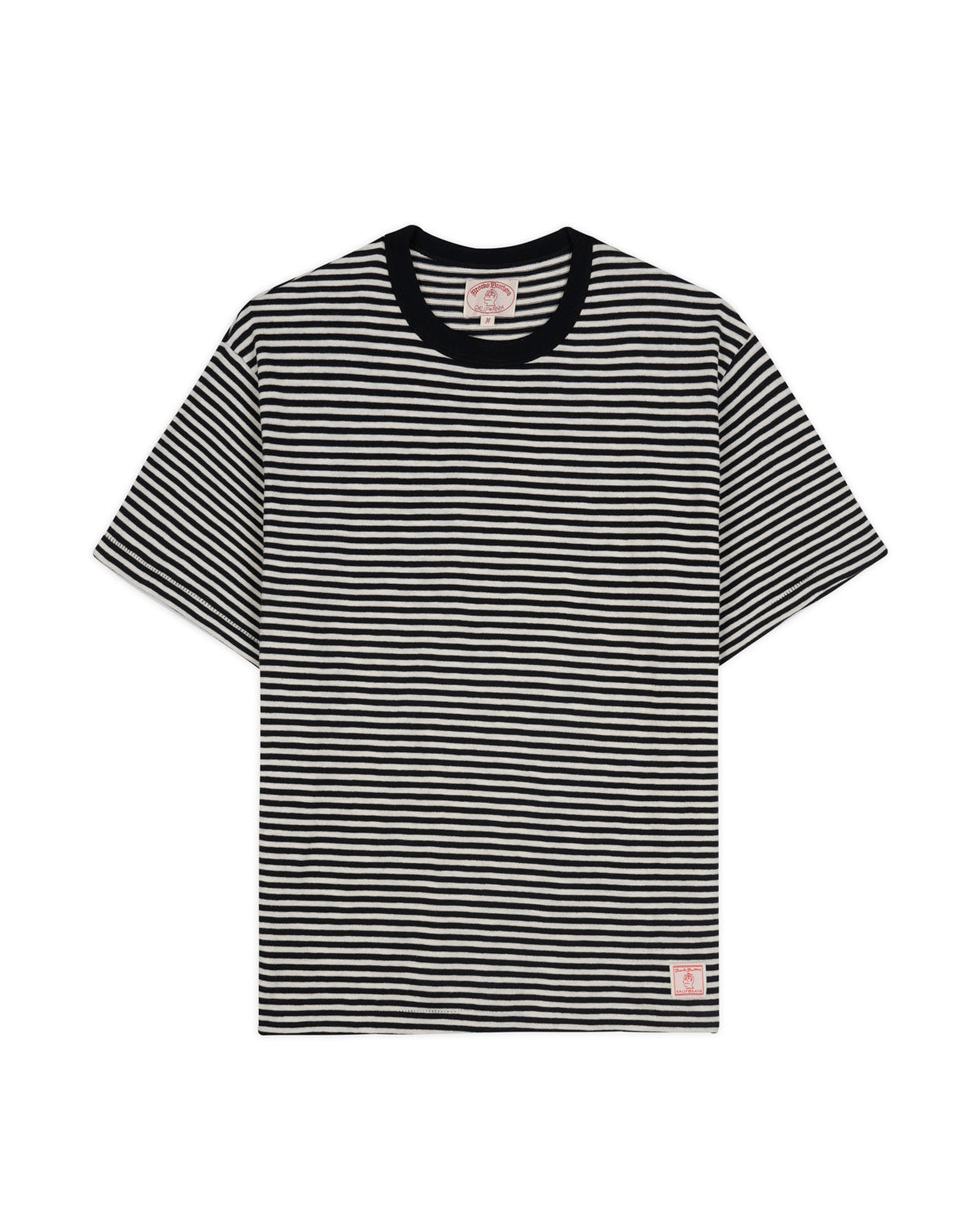 Brooks Brothers California Loose Knit Striped T-Shirt - Black