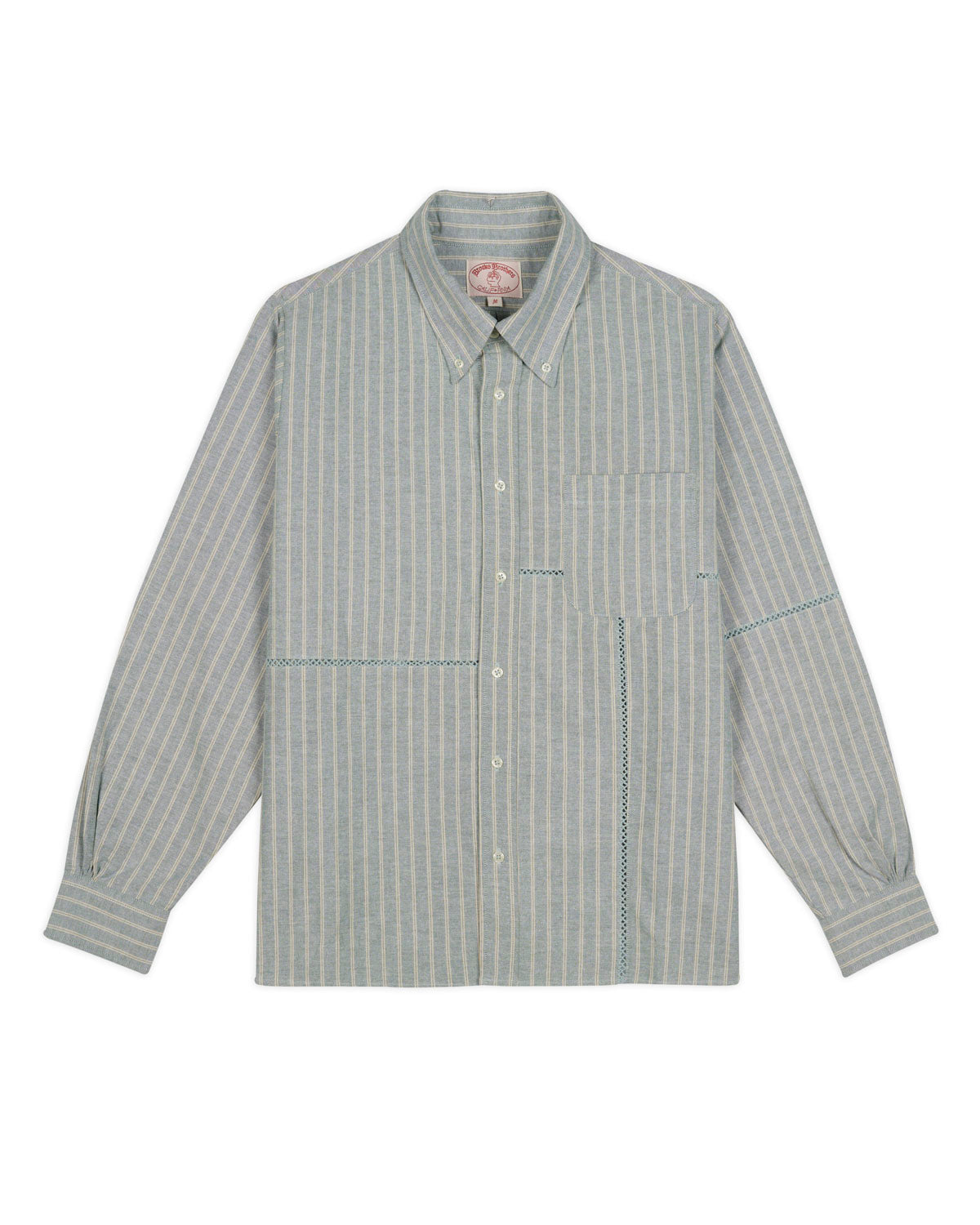 Brooks Brothers California Patchwork Oxford Button Up Shirt - Green