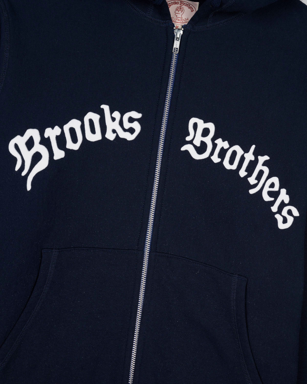Brooks Brothers California Zip Hoodie - Navy