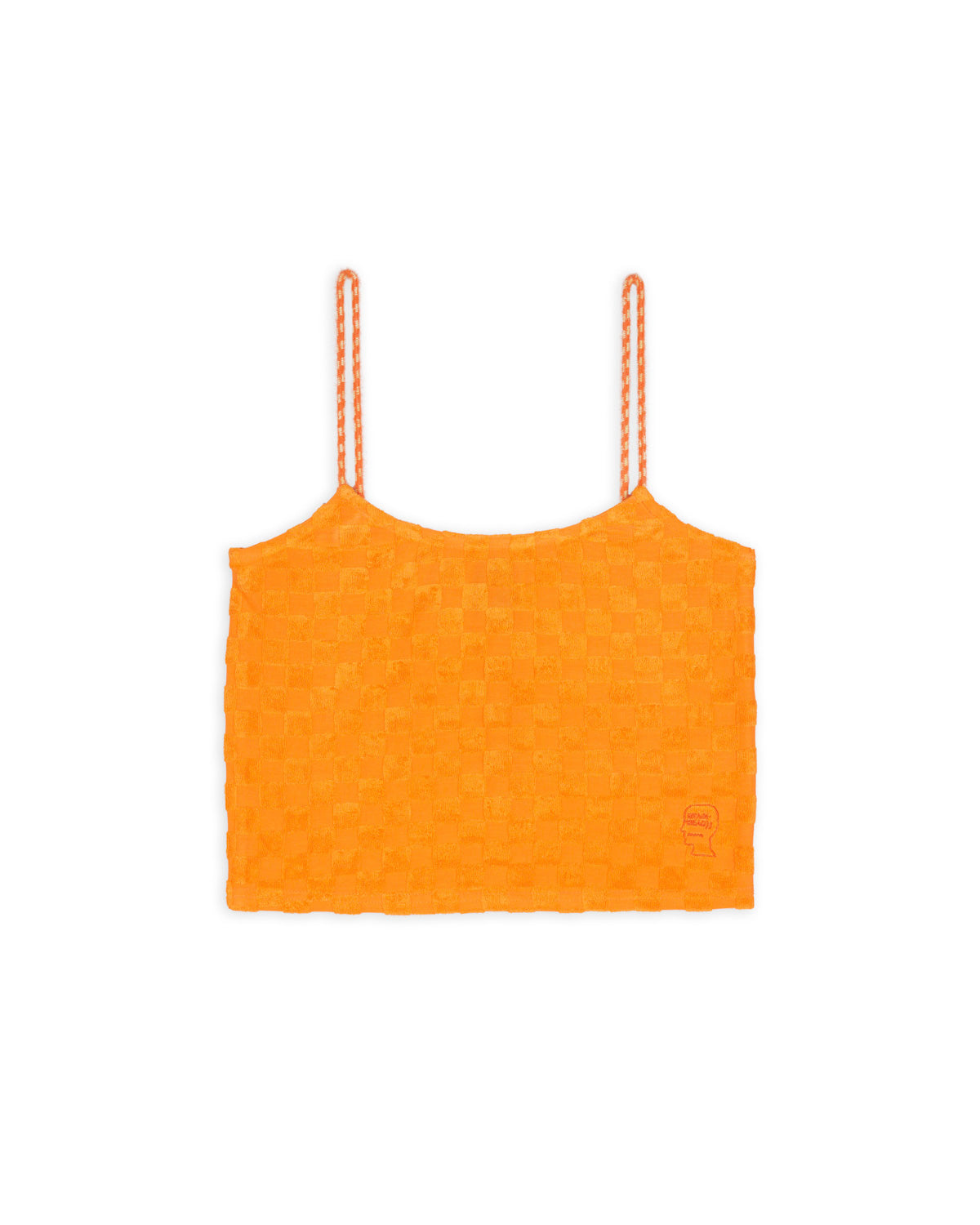 Check Burnout Cami Top - Orange