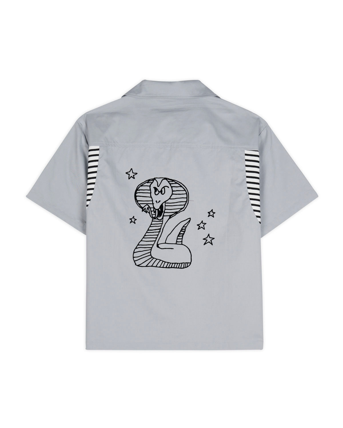 Cobra Flocked Bowling Shirt - Stone
