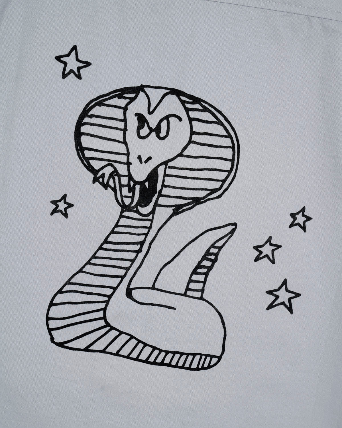 Cobra Flocked Bowling Shirt - Stone