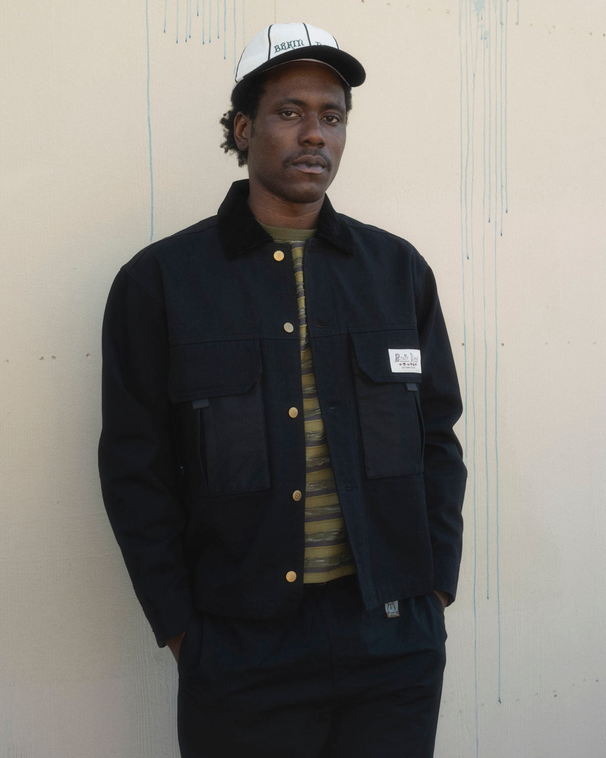Cropped Chore Jacket - Black