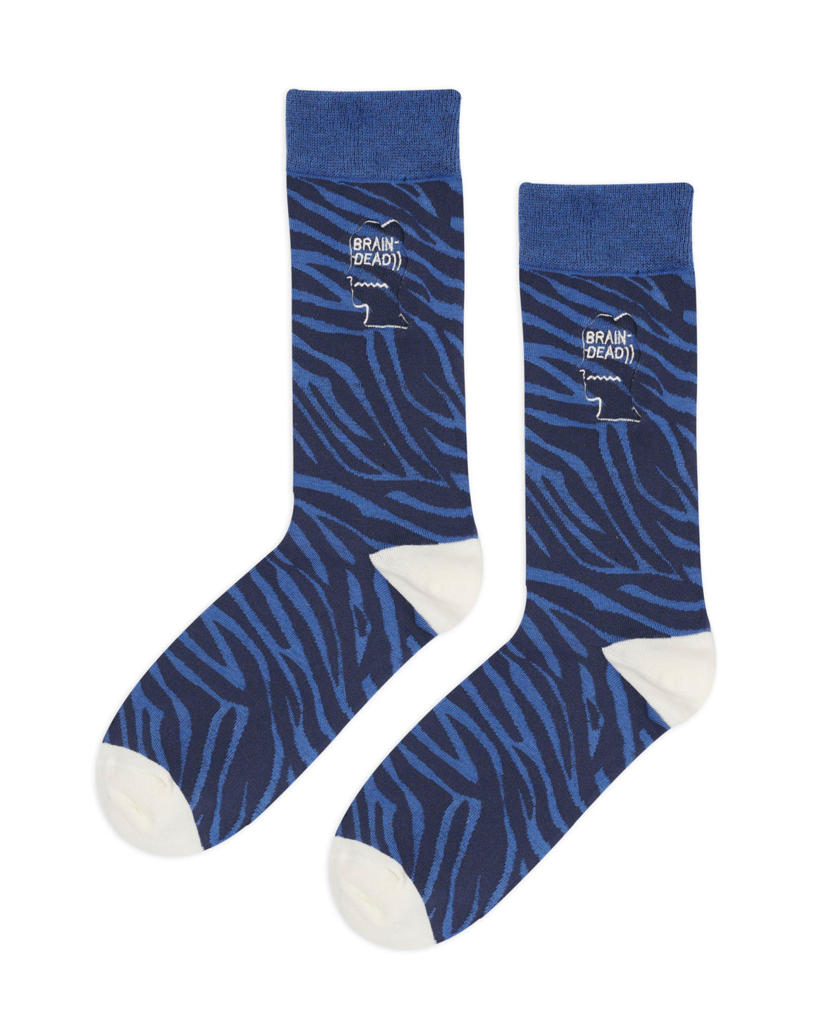 Logohead Dress Socks - Blue Zebra