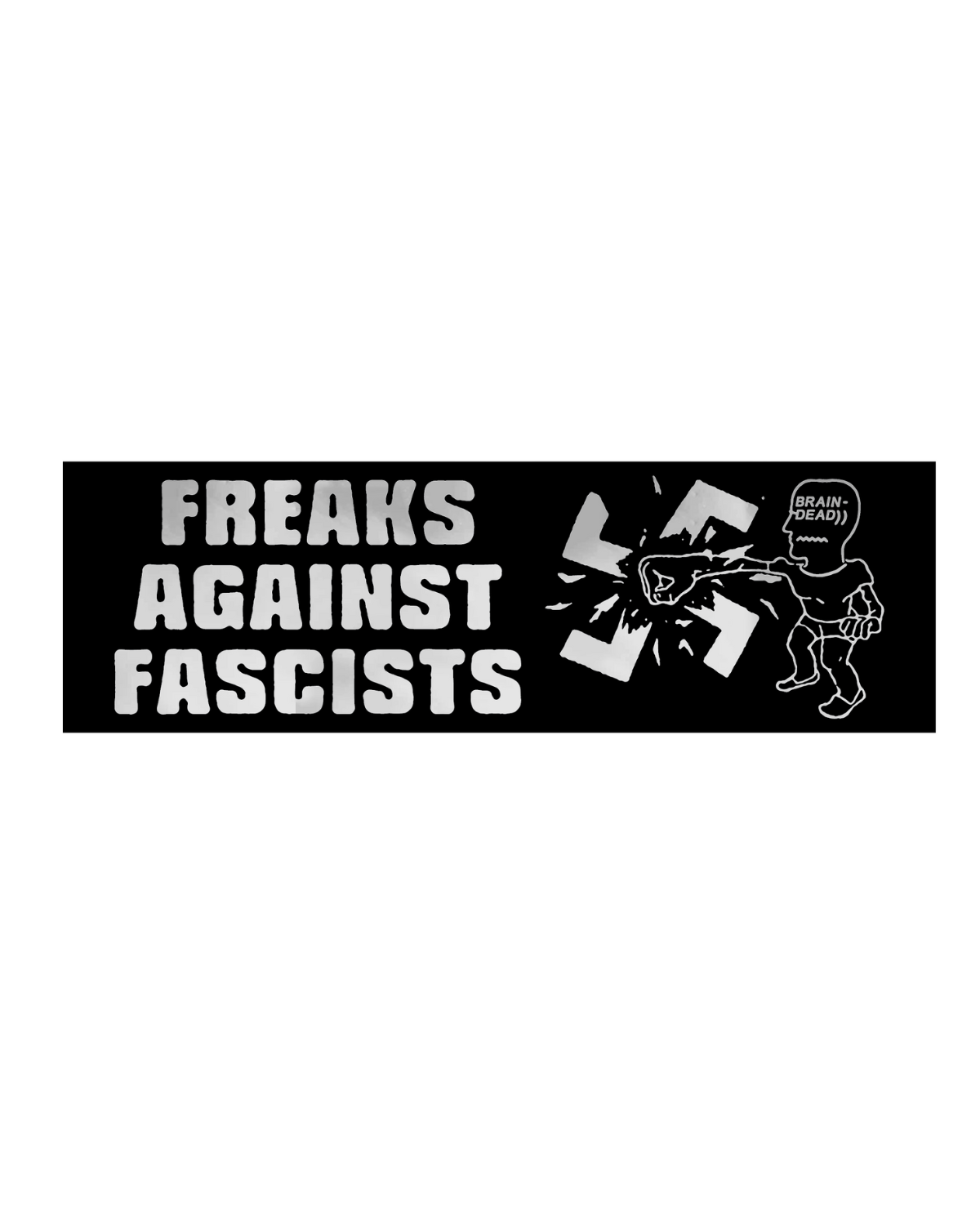 Freaks Against Fascists Bumper Sticker - Black