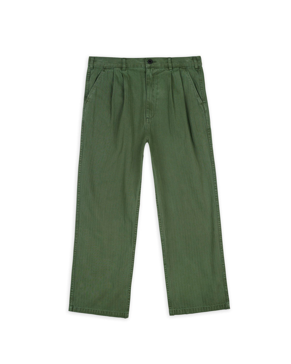 Gastro Pigment Dyed Herringbone Pant - Olive