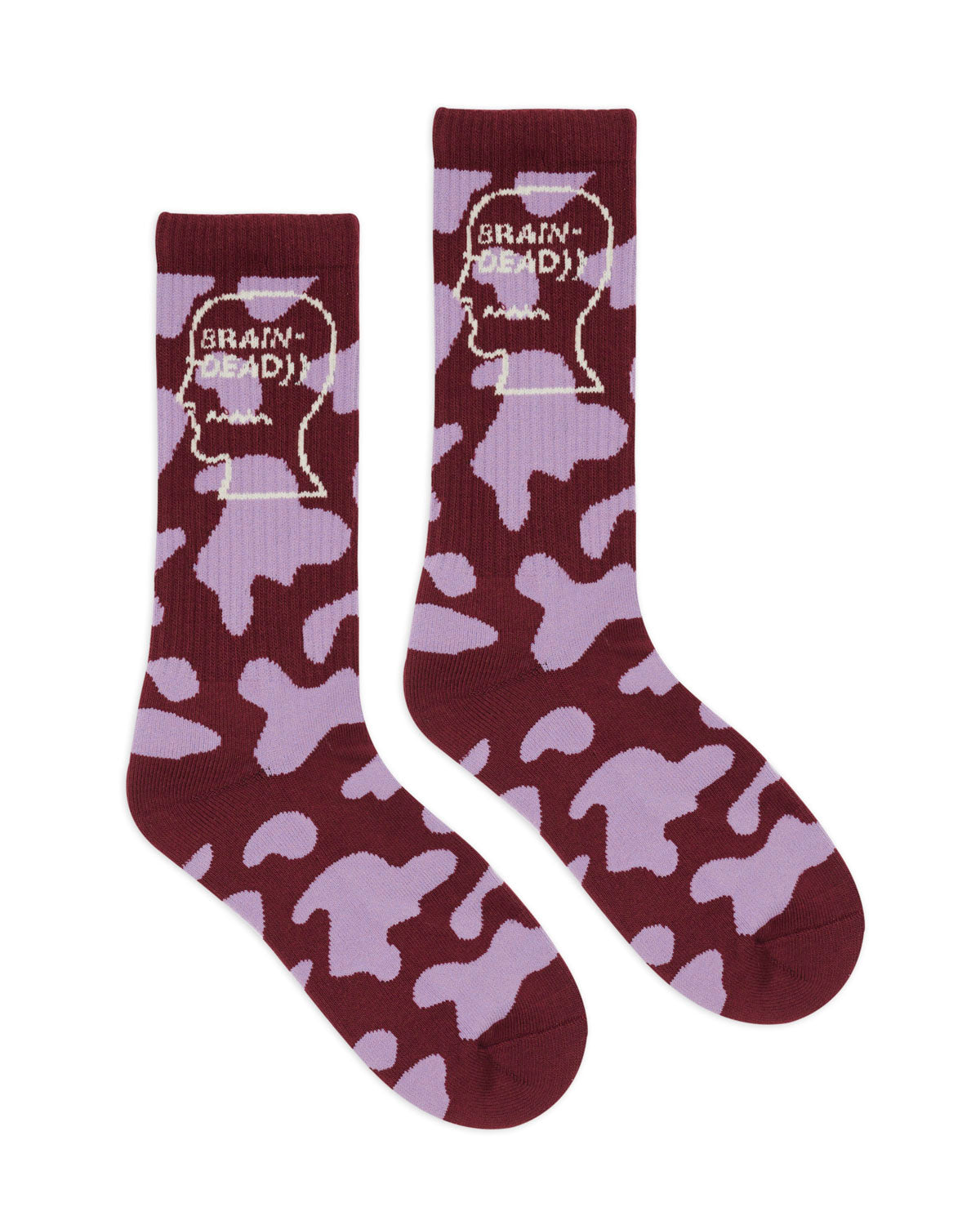 Logohead Crew Socks - Pink Cow