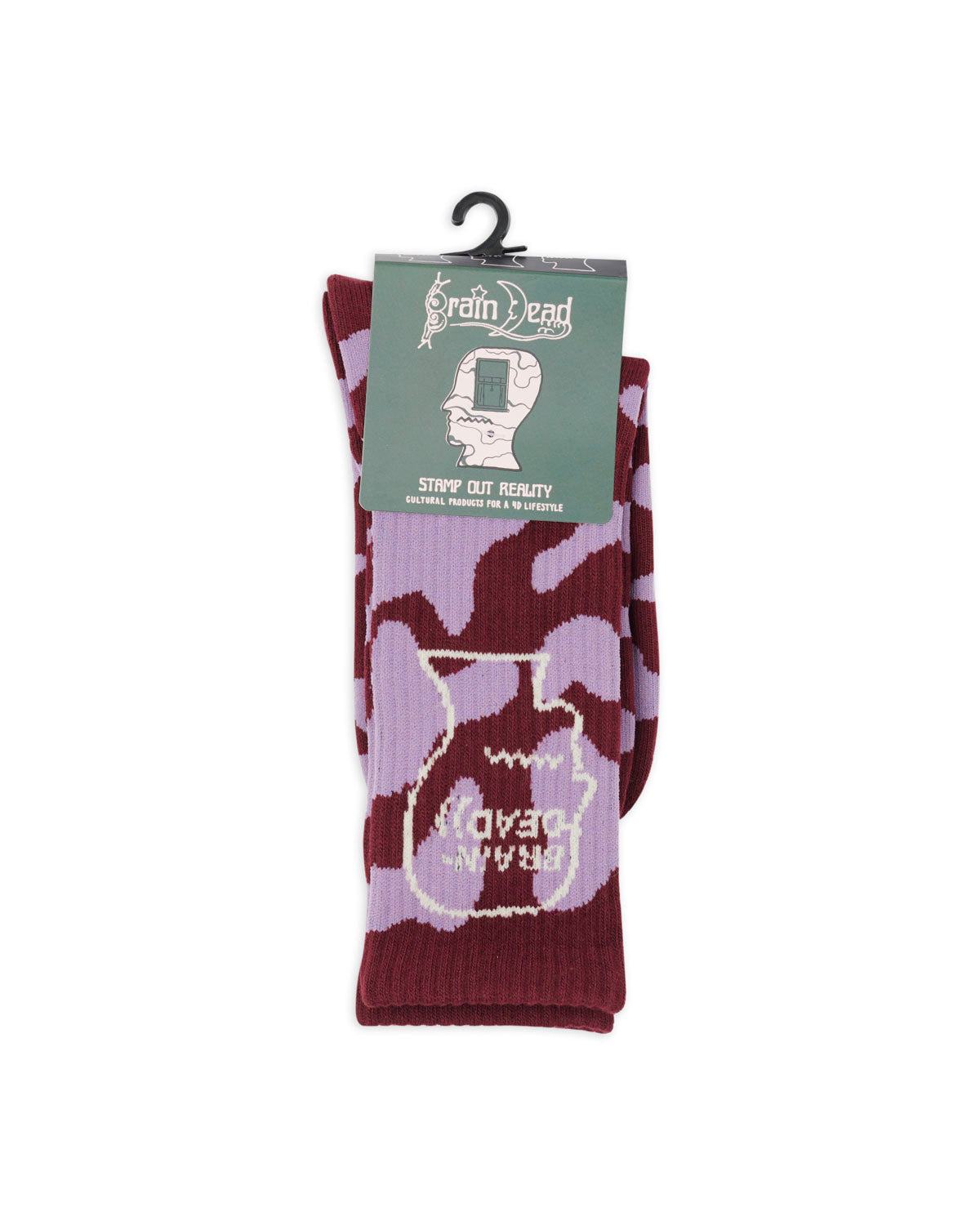 Logohead Crew Socks - Pink Cow