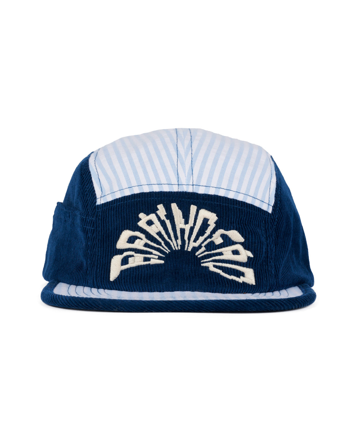 Maritime Seersucker 5 Panel Camp Hat - Navy/Multi