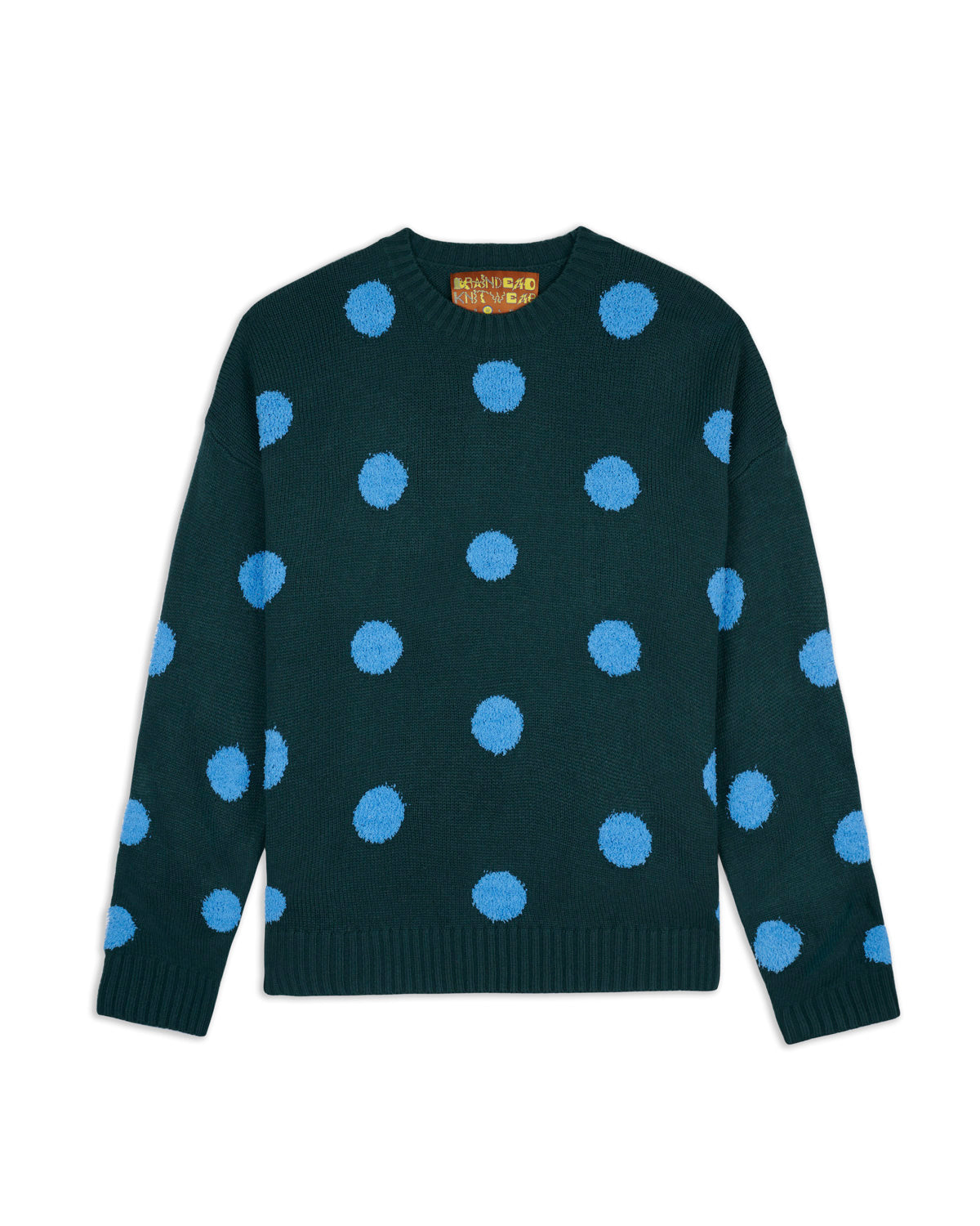 Polka Pile Crewneck Sweater - Mallard