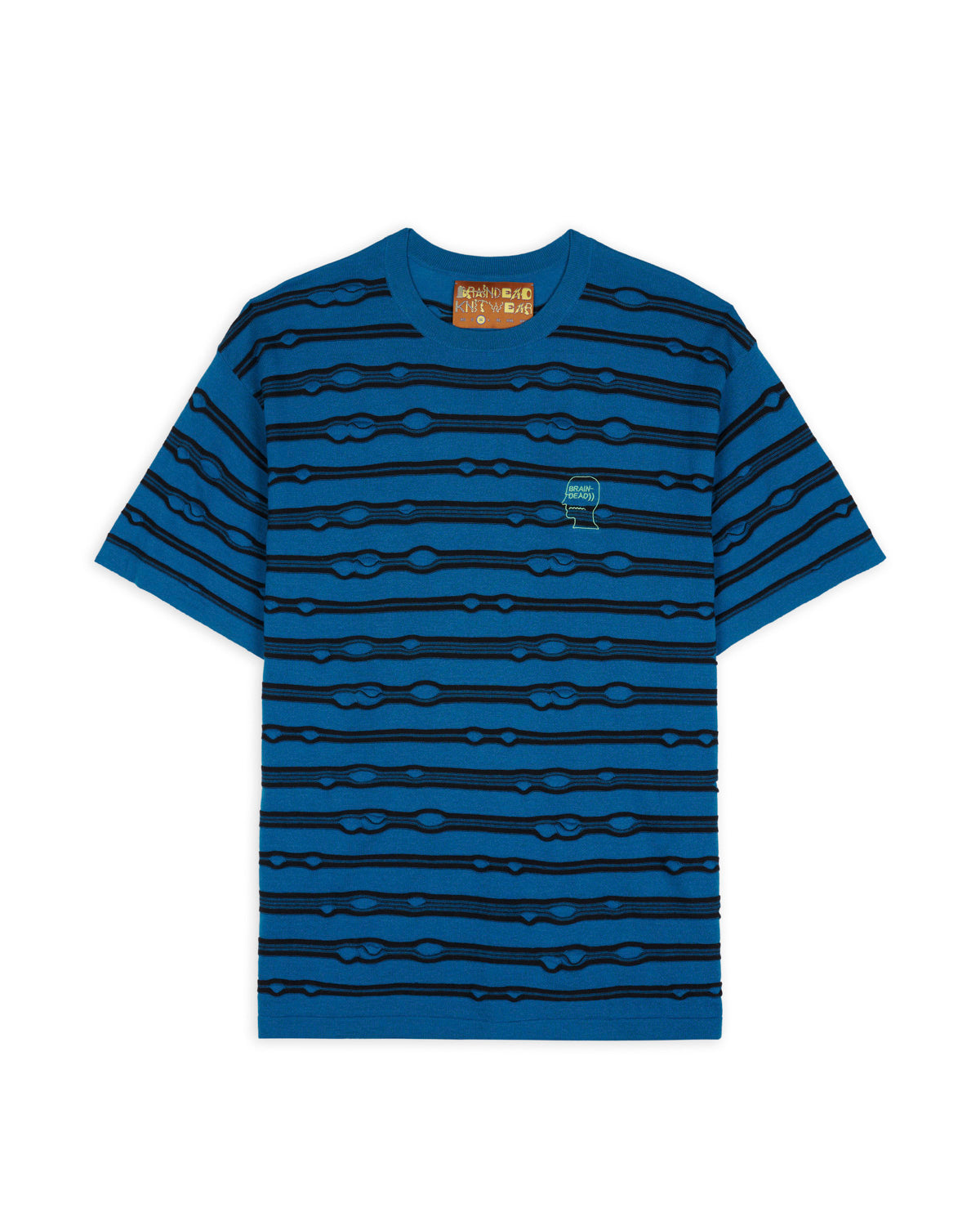 Puckered Striped T-shirt - Teal