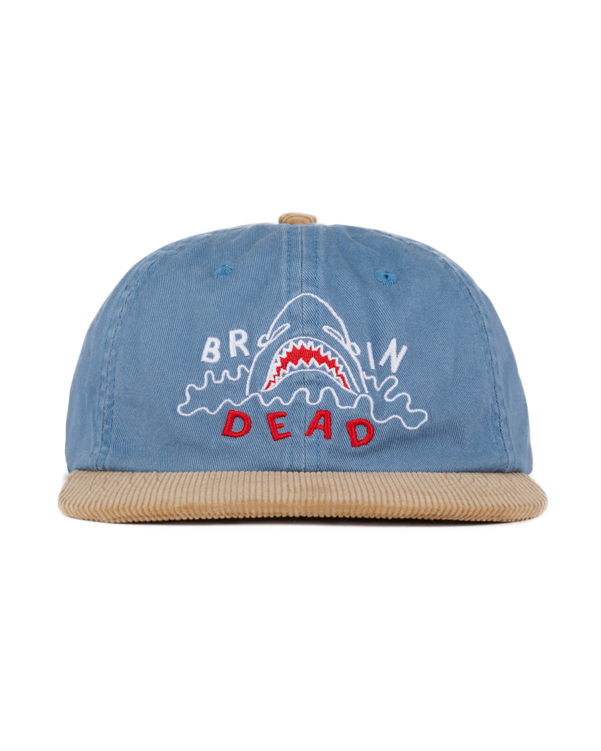 Shark Attack 6 Panel Hat - Blue/Khaki