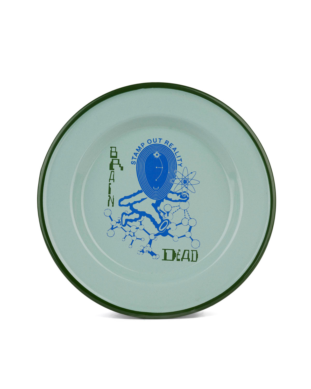 Stamp Out Reality Enamel Plate - Light Blue