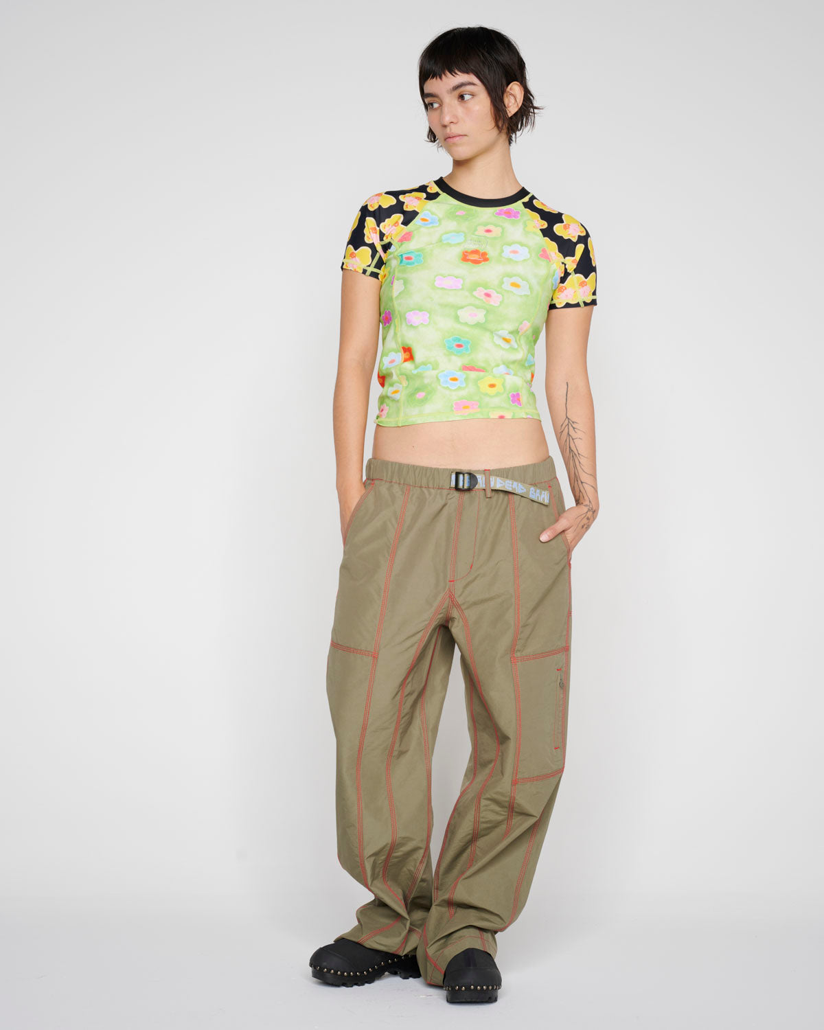 Triple Needle Bishop Pant - Grey Green