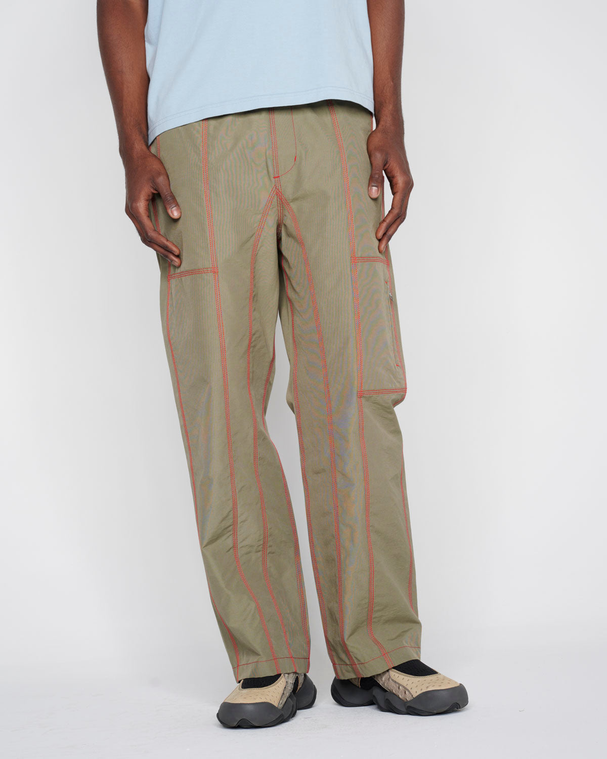 Triple Needle Bishop Pant - Grey Green