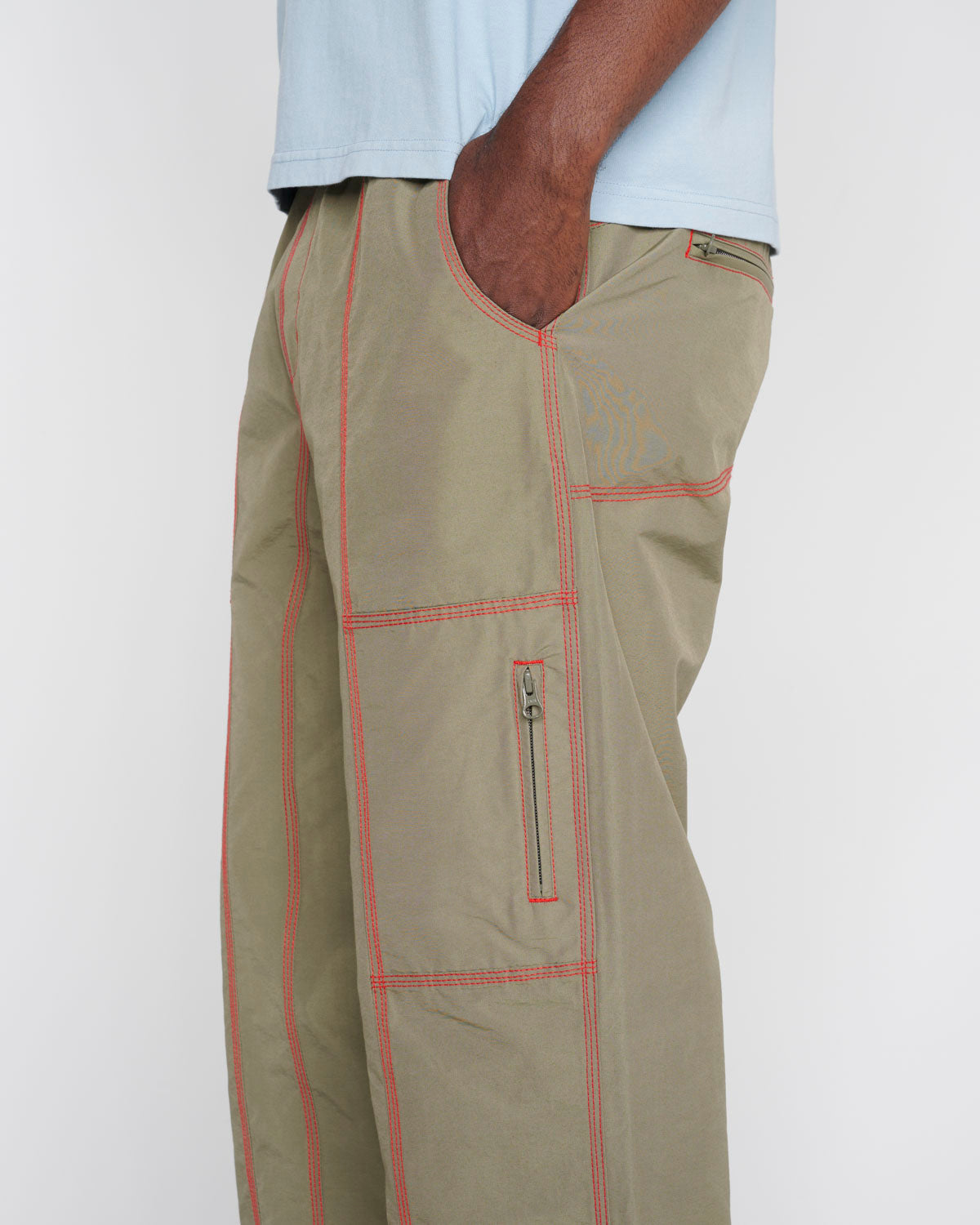 Triple Needle Bishop Pant - Grey Green