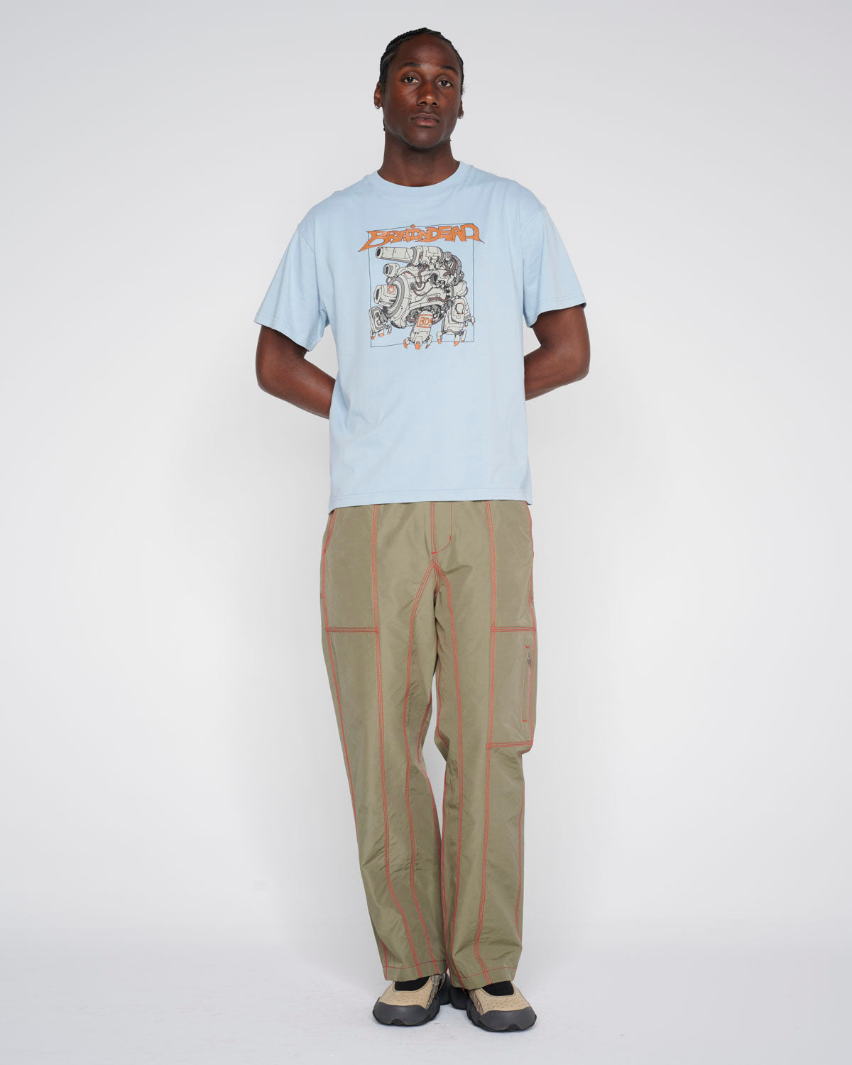 Triple Needle Bishop Pant - Grey Green
