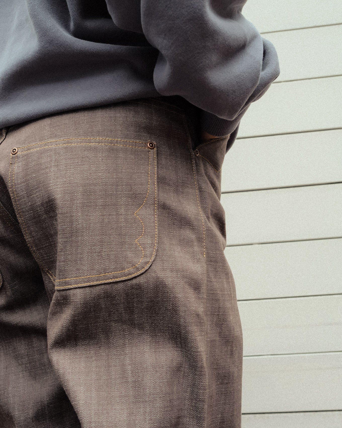 Type 00 14.5oz Selvedge Denim Pant - Brown