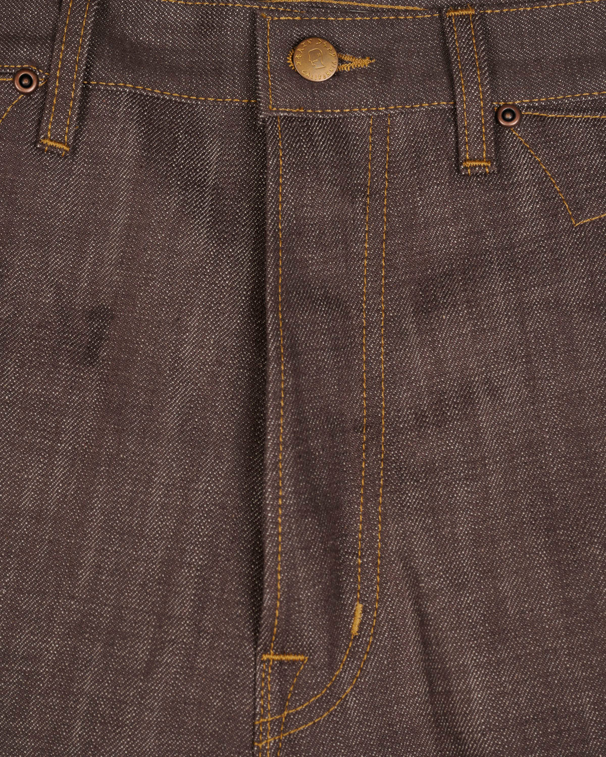Type 00 14.5oz Selvedge Denim Pant - Brown