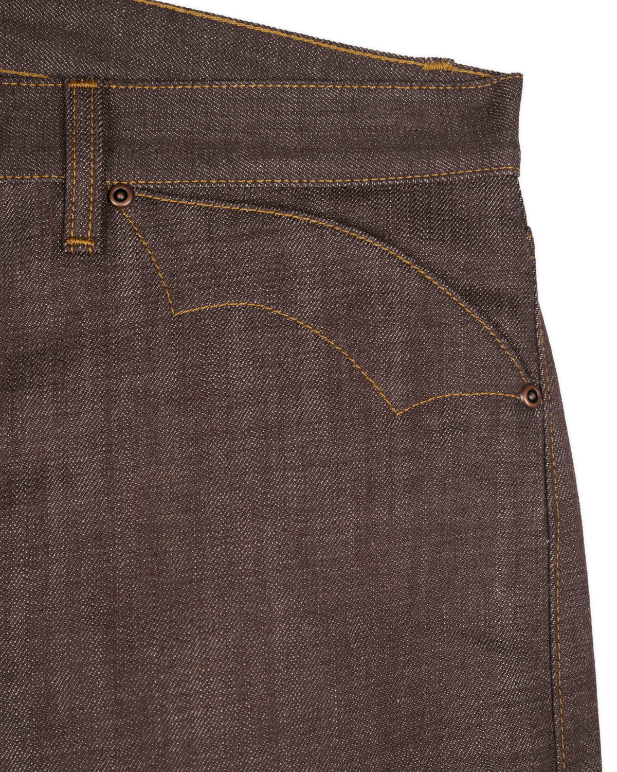 Type 00 14.5oz Selvedge Denim Pant - Brown