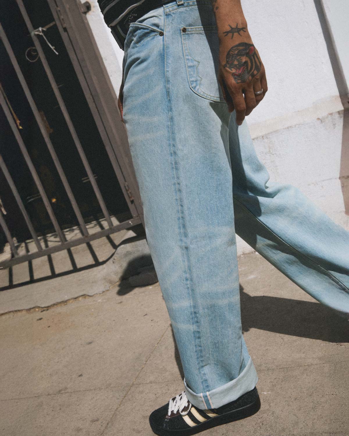 Type 00 15oz Selvedge Denim Pant - Light Washed Indigo