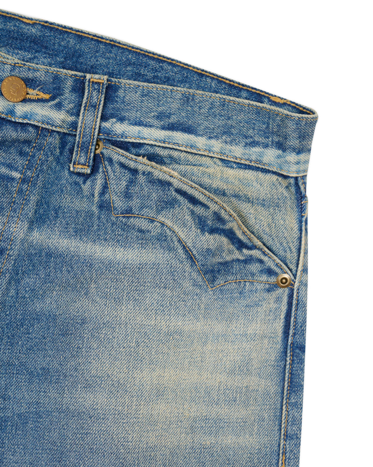 Type 00 15oz Selvedge Denim Pant - Washed Indigo
