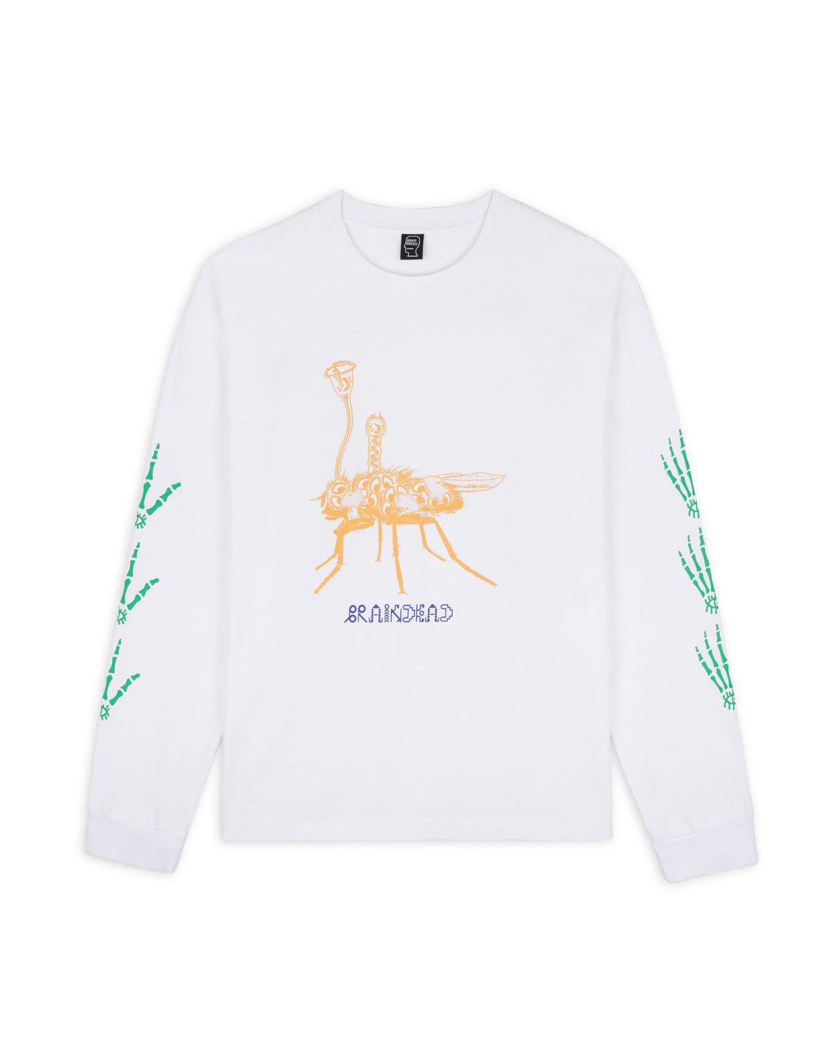 Worm In The Apple Long Sleeve - White