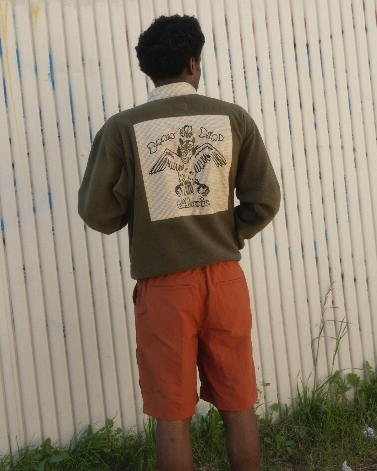 Brain Dead Equipment Ripstop Pullover Fleece Jacket - Olive