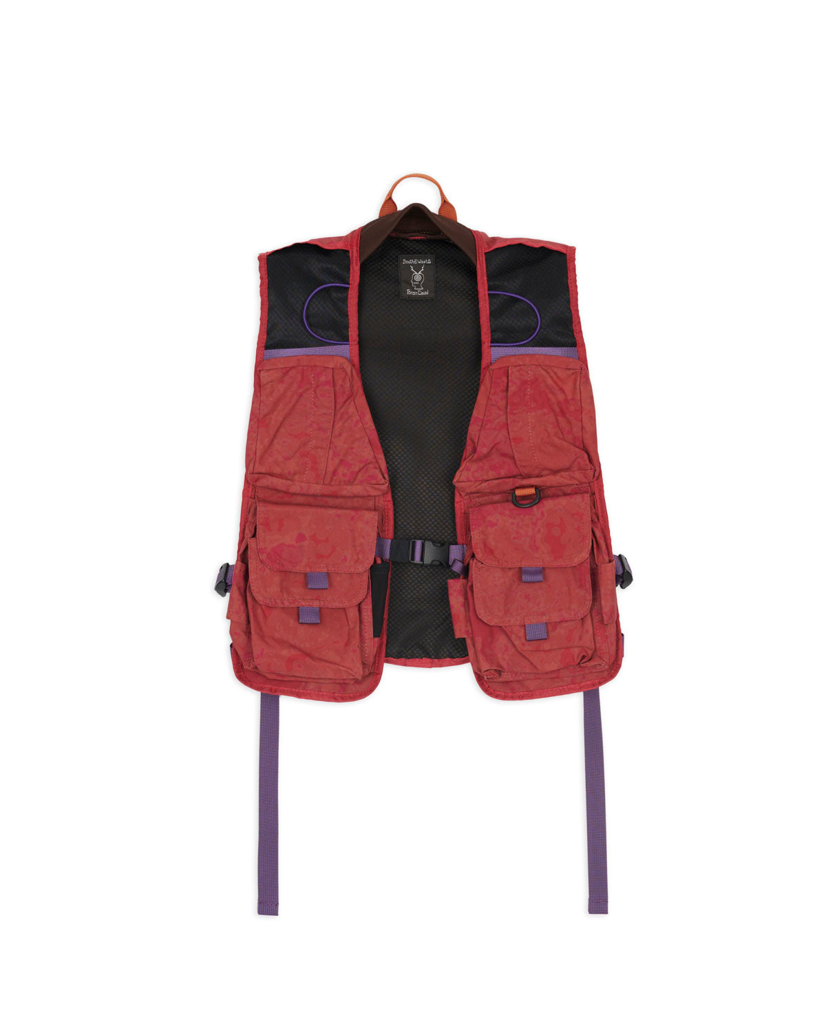 Brain Dead x South2 West8 Fishing Vest Pack - Pink